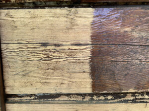 Lakan poisto kuivajäällä.